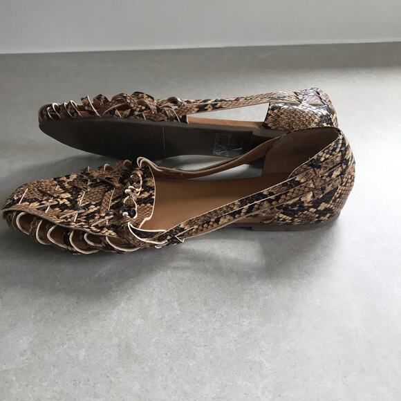 AEO American Eagle Outfitters Snakeskin Huarache Flats sz 9 Y2K - Picture 5 of 7